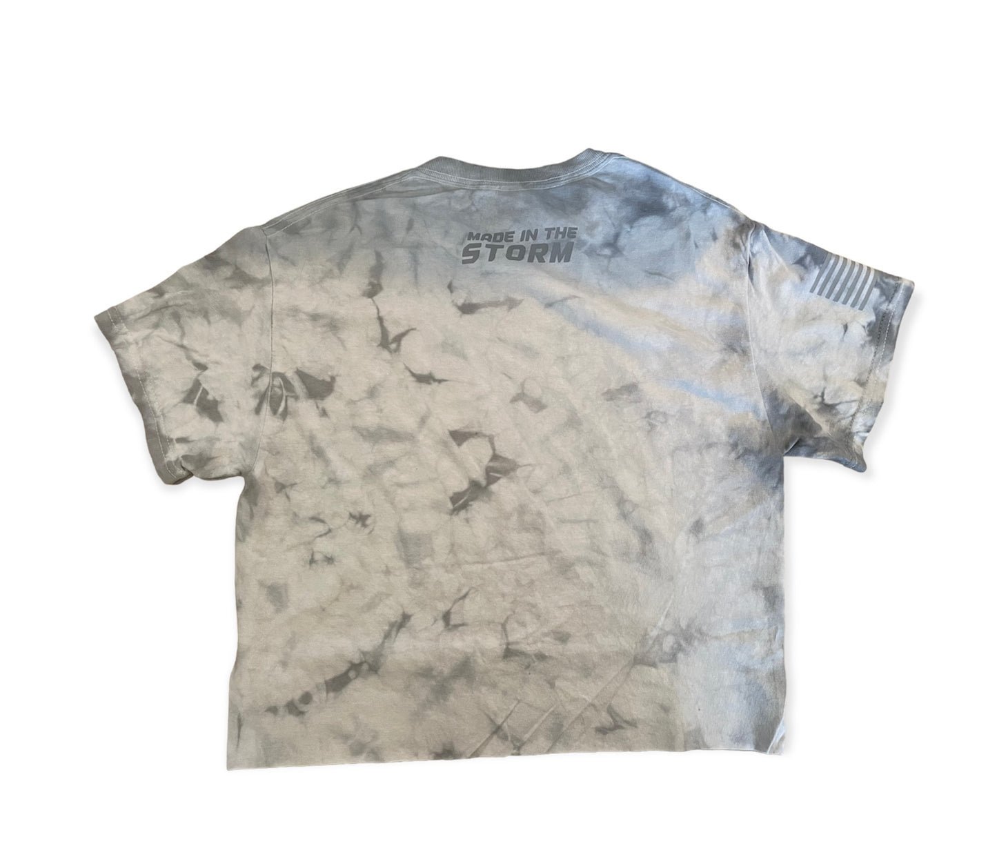 Made in the storm Cropped - White Tie dye